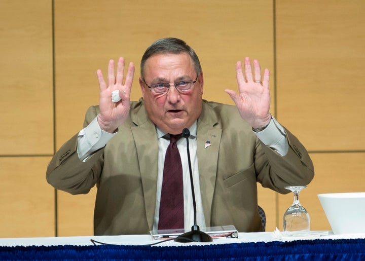 Maine Gov. Paul LePage quickly backed down in his opposition to Donald Trump.