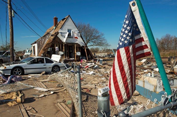 A house in Staten Island, New York, hit in Hurricane Sandy. Scientists say we should prepare for more weather events like the massive storm.