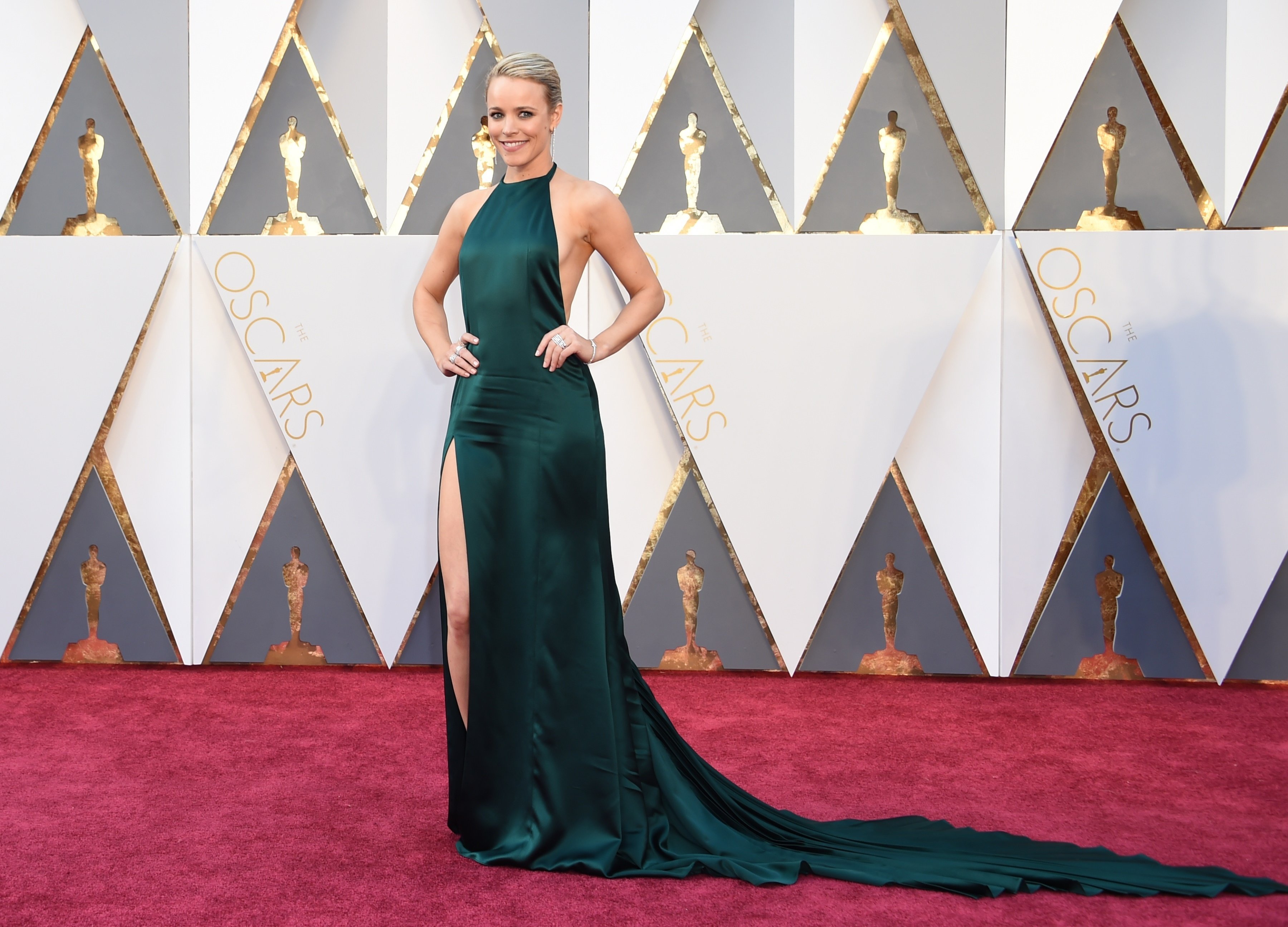 rachel mcadams green dress