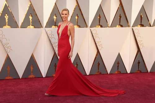 charlize theron red dress Charlize Theron Lady in red.