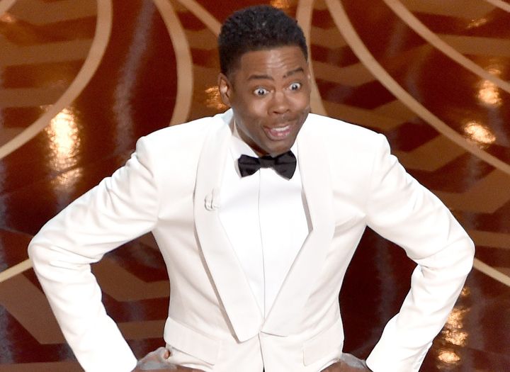 Host Chris Rock speaks onstage during the 88th Annual Academy Awards at the Dolby Theatre.