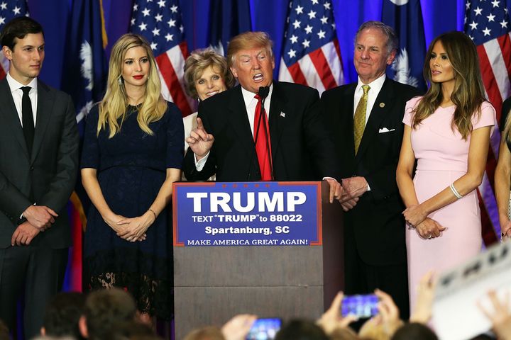 Trump's daughter Ivanka, second from left, converted to Judaism in 2009. That has not stopped Trump from bringing up anti-Semitic stereotypes.