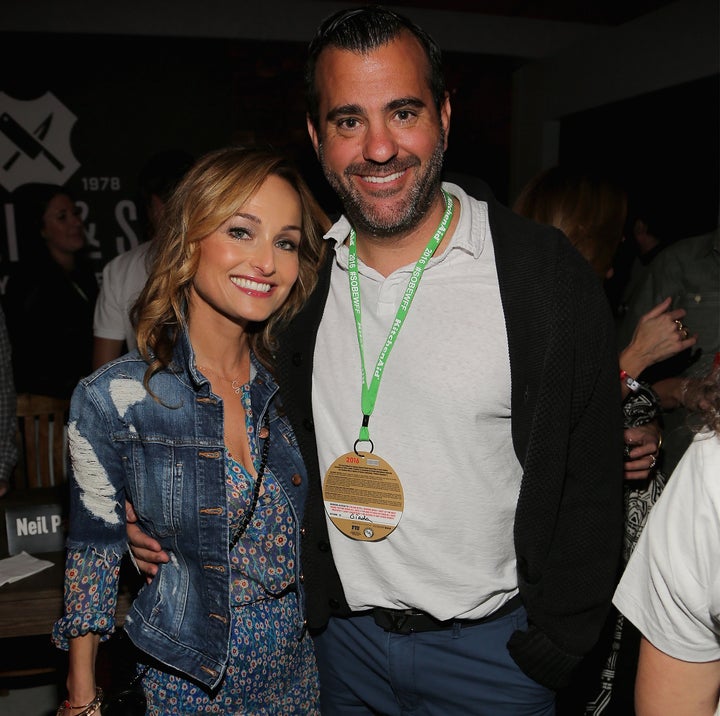 Giada De Laurentiis and Shane Farley attend the Burger Bash beach party held in Miami 