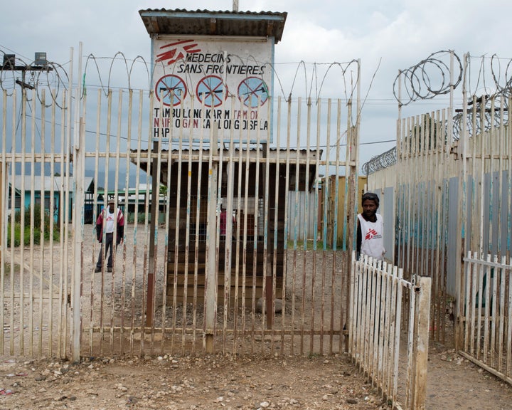 Aoife Ní Mhurchú says many of MSF's patients had been raped at home, some even experiencing sexual violence as a matter of routine. This photo shows the entrance to a MSF-run family support center in Papua New Guinea.