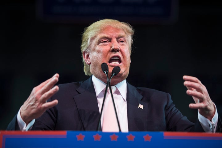 Republican presidential candidate Donald Trump speaks during a campaign event at the Valdosta State University in Valdosta, GA on Monday Feb. 29, 2016.