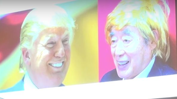 Japanese inventor Yoshiro Nakamatsu has created a wig that he claims contains chunks of iron and a coiled strap that can be flipped at an attacker or a political rival.