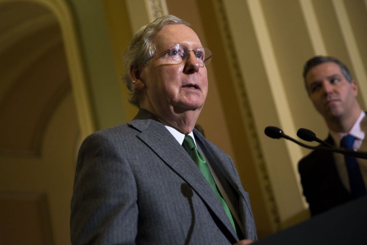 Majority Leader Mitch McConnell (R-Ky.) has said that Senate Republicans will drop Trump "like a hot rock," if he wins the pa