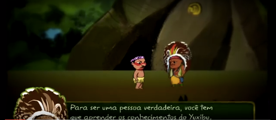 In a scene from the game, a tribe member tells the player: "To be a real person, you have to learn the knowledge of the Yuxibu."