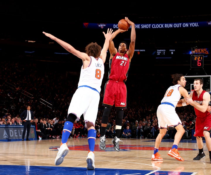 Whiteside's shooting prowess has been a welcomed addition to the Heat offense.