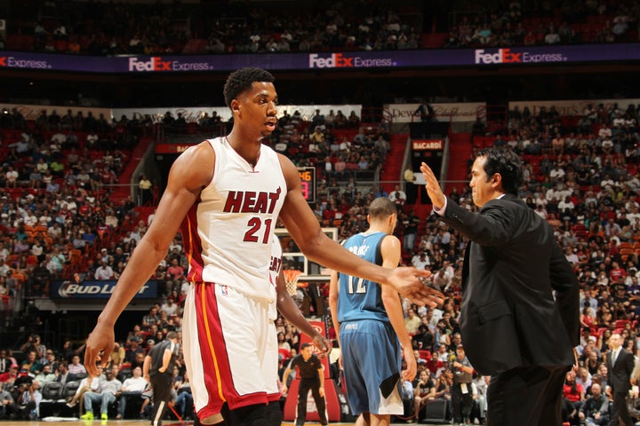 Whiteside promised Heat head coach Erik Spoelstra that he wouldn't regret it if he gave him a chance. He now holds