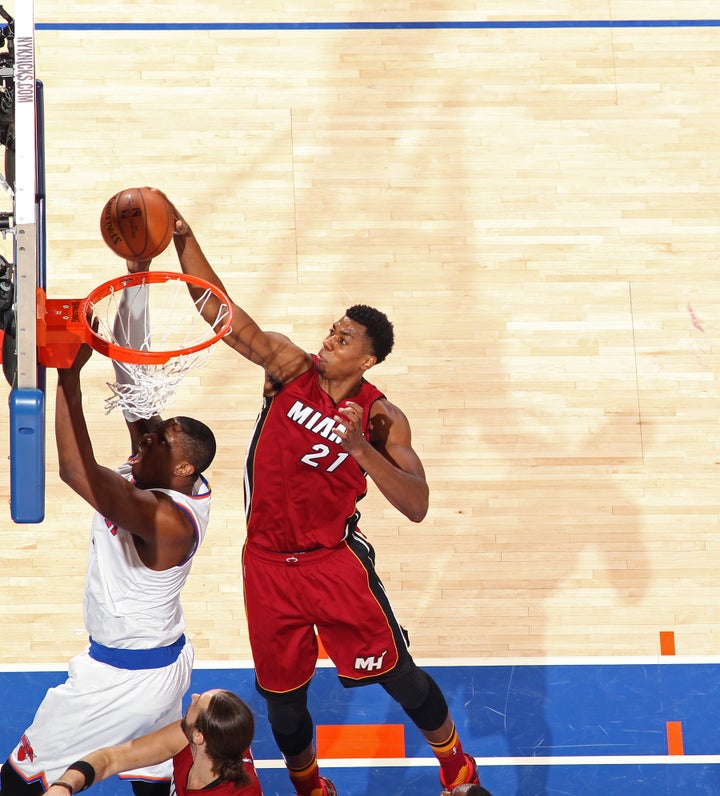 Whiteside's 3.9 blocks per game lead the league by a full 1.5 blocks.