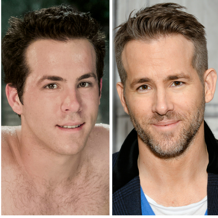 (L) Ryan Reynolds as Spence on "Scrubs," (R) Reynolds participates in AOL's BUILD Speaker Series to discuss the film "Deadpool" on Feb. 9, 2016.