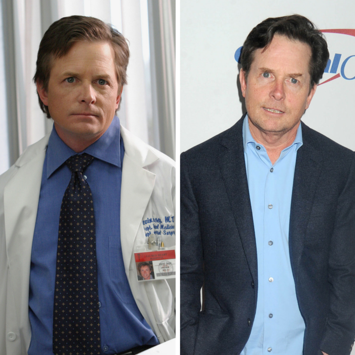 (L) Michael J. Fox as Dr. Kevin Casey (R) Michael J. Fox at Z100's iHeartRadio Jingle Ball 2015.