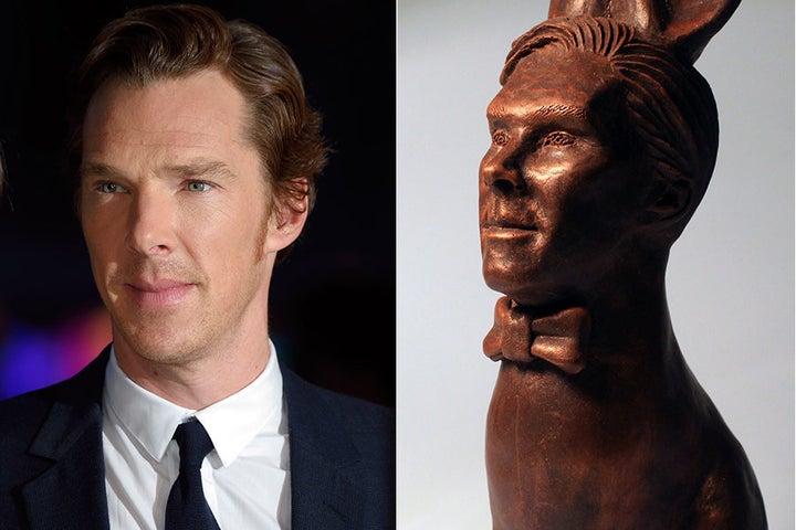 British chocolatier Jen Lindsey-Clark has made an Easter Bunny that looks just like actor Benedict Cumberbatch.