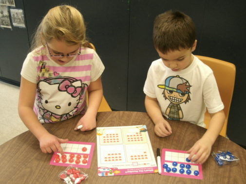 Two Parkside Elementary School students in 2013. 