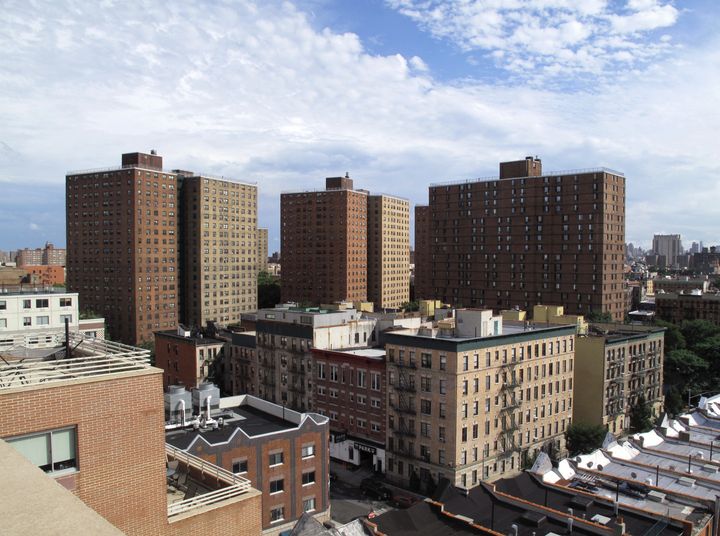 View of public housing projects in New York City. Millions of families in the United States are eligible for housing assistance, but there are far too few units available.
