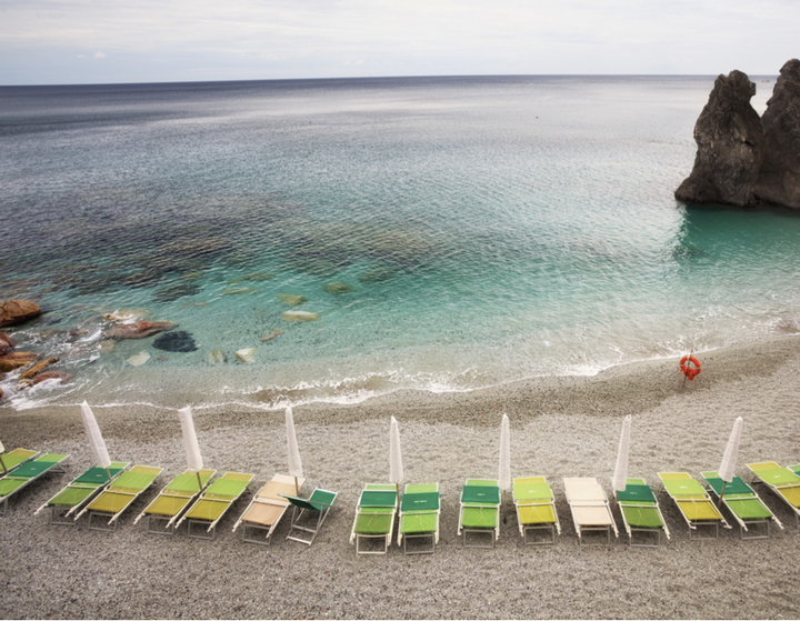 The beach in the heart of Monterosso.