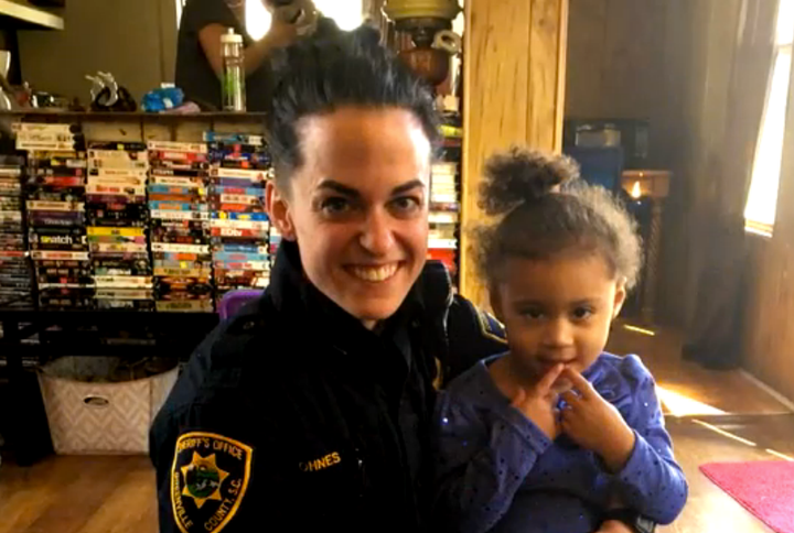 When two-year-old Aaliyah Ryan needed help putting on her pants, she called 911. Luckily, Greenville County Deputy Martha Lohnes was able to help.