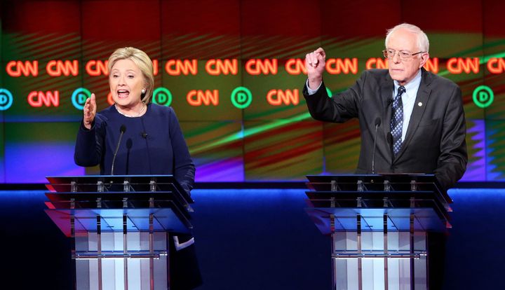 Clinton and Sanders got into it over trade, guns and pretty much everything else on the domestic agenda.