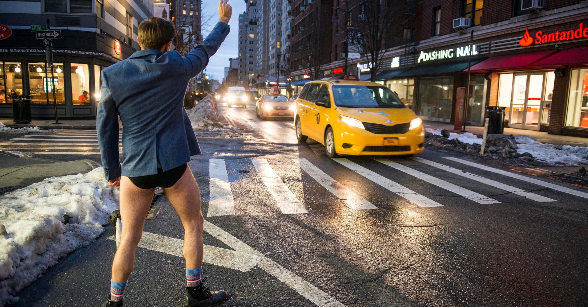 Men Hit The Streets In Their Underwear To Show What A PantsFree World Looks Like HuffPost