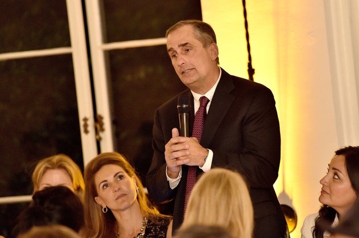 Intel CEO Brian Krzanich at The Dinner For Equality co-hosted by Patricia Arquette and Marc Benioff on Feb. 25, 2016, in Beverly Hills, California. Krzanich is committed to eliminating pay bias at his company.