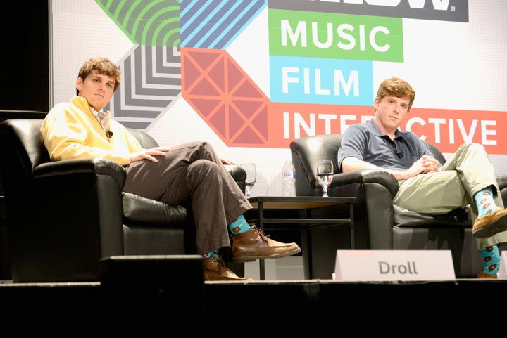 Tyler Droll, CEO of Yik Yak (L) and Brooks Buffington, COO of Yik Yak, announced a new feature on the app Tuesday: handles.