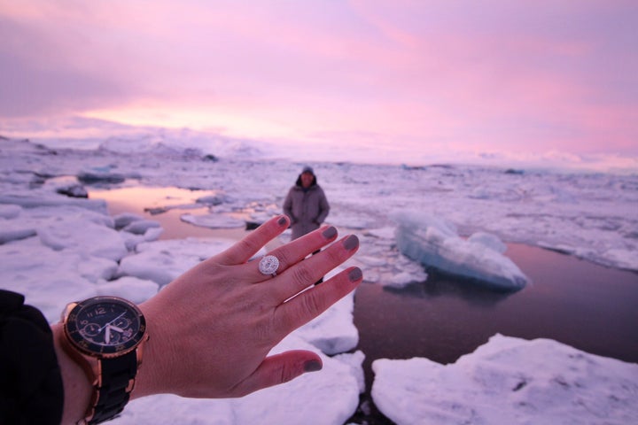 Girl, that is one stunning ring. 