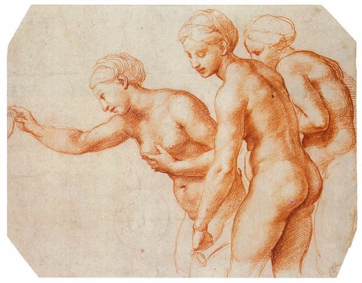 Raphael, "Study for the Three Graces," 1518