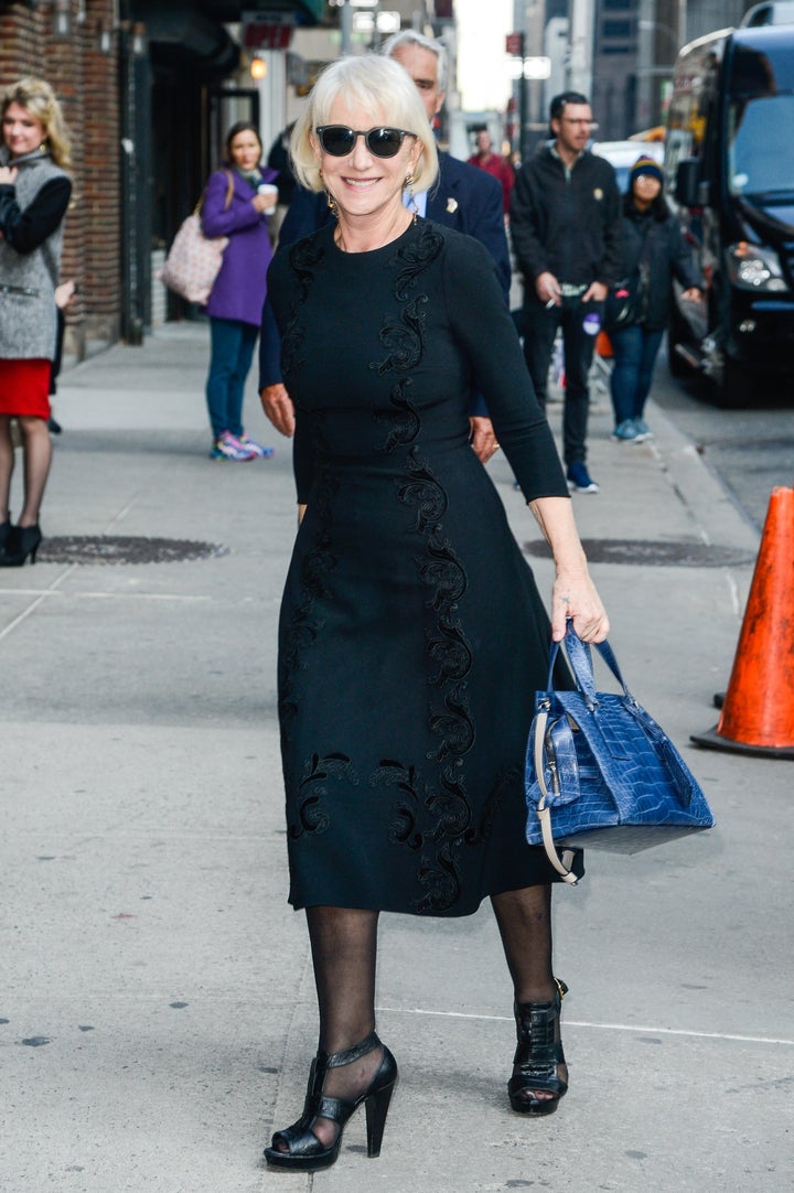 Classic Beauty Helen Mirren Wows In A Classic LBD | HuffPost Life