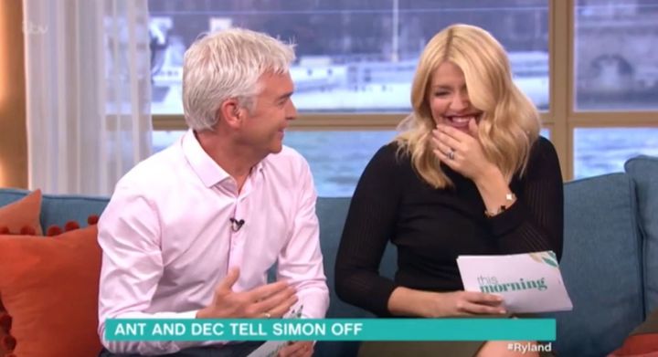 Phillip Schofield and Holly Willoughby couldn't contain their giggles