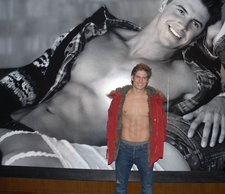 Abs from the past: This Abercrombie and Fitch on 5th Avenue in Manhattan shows a Christmas display in 2007. Will you miss it?
