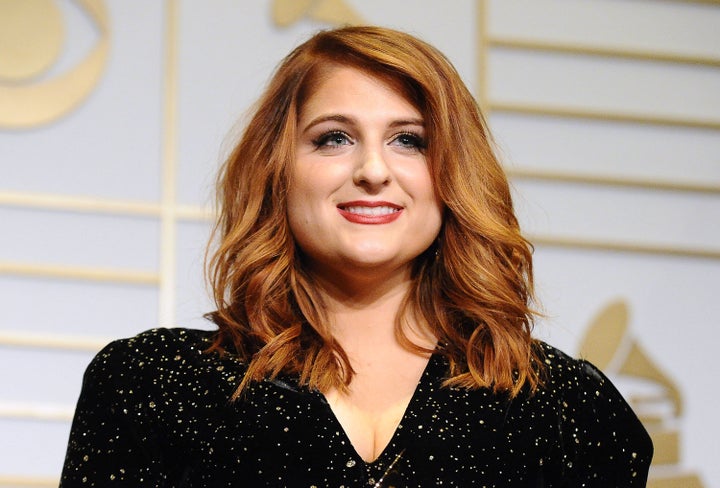 Singer Meghan Trainor poses in the press room at the The 58th GRAMMY Awards at Staples Center on Feb. 15, 2016 in Los Angeles, California.