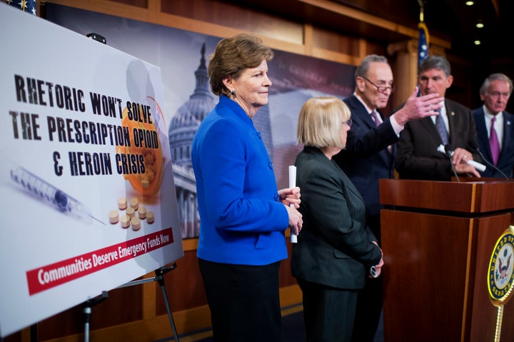 Sen. Jeanne Shaheen (D-N.H.) (on the left) called CARA the "equivalent of offering a life preserver with no air in it."