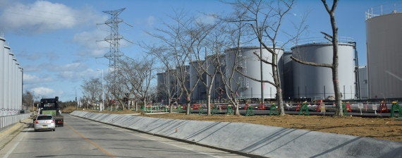 The road that runs through the premises of the Fukushima Daiichi, once called Cherry Blossom Street, is now lined with tanks