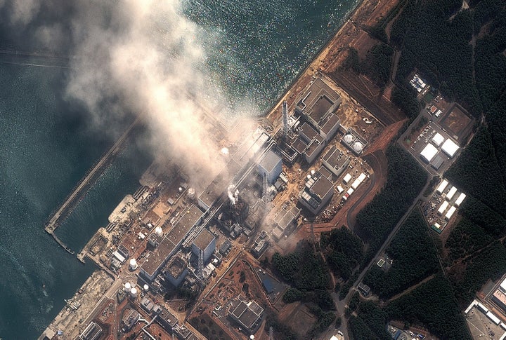 The Fukushima Daiichi Nuclear Power plant after a massive earthquake and subsequent tsunami on March 14, 2011 in Futaba, Japa