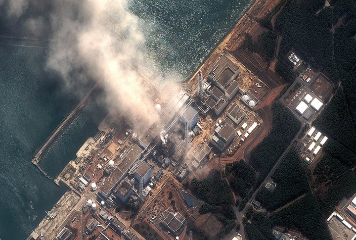 The Fukushima Daiichi Nuclear Power plant after a massive earthquake and subsequent tsunami on March 14, 2011 in Futaba, Japan.