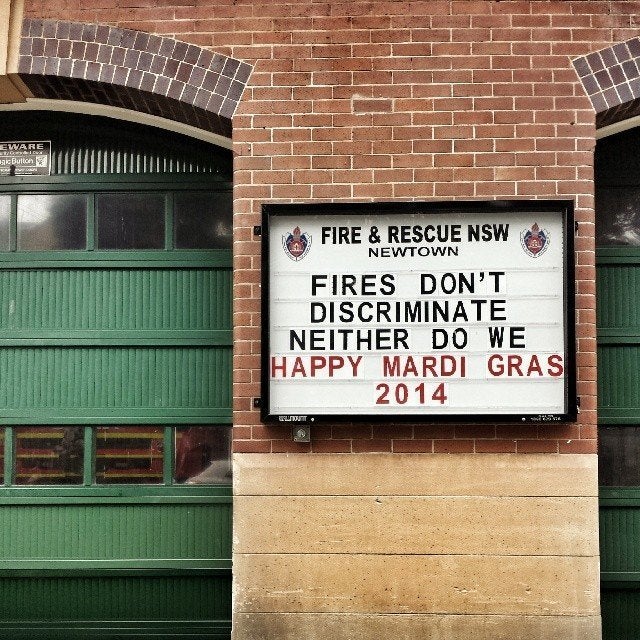 One of many genius signs from the station. 
