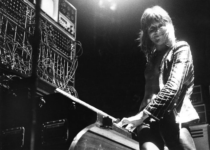 Keith Emerson from Emerson, Lake & Palmer performs live on stage at Ahoy, Rotterdam on May 25 1974. Emerson, a pioneer of the progressive rock movement, died at the age of 71 on Thursday.