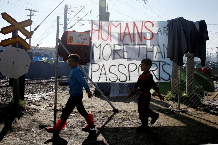 Instead of curbing migration, the deal would push people to other routes and into the hands of smugglers, Kingsley says. Idomeni is pictured above.