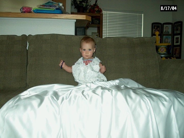 Allison Yearous In Wedding Dress (1 Year Old)