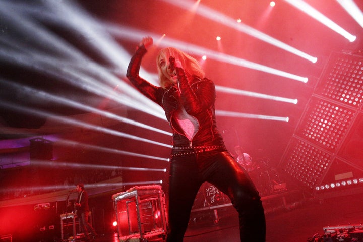 Musician Emily Haines of Metric performs during the band's 2016 "Pagans In Vegas" tour.