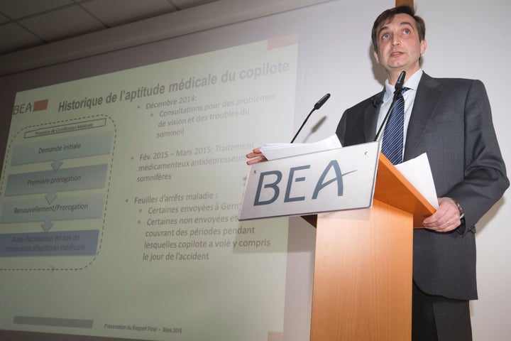 The French probe into the crash recommended more stringent medical checks and the breach of the medical confidentiality for p