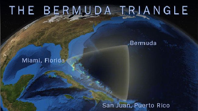 The Bermuda Triangle is said to stretch between Miami, Bermuda and Puerto Rico 