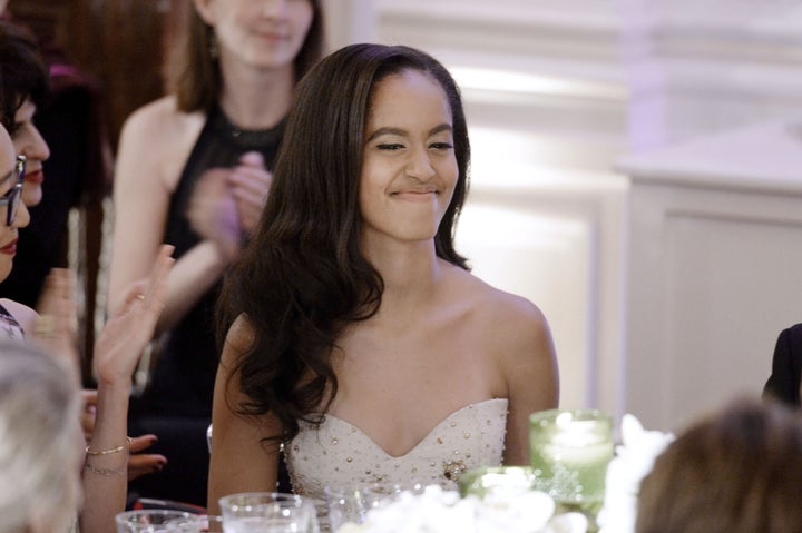 Malia Obama attends a State Dinner at the White House March 10, 2016 in Washington, D.C.