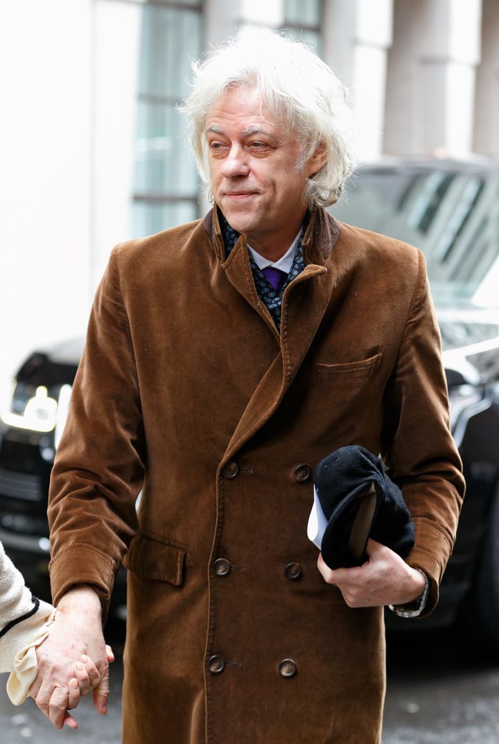 Bob Geldof was among the famous faces to attend the couple's big day