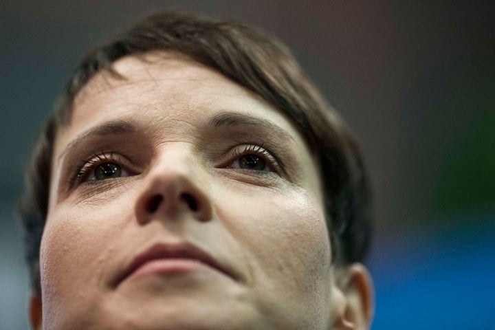 Frauke Petry, head of the Alternative fuer Deutschland (Alternative for Germany) political party. The AfD won huge victories in regional elections over the weekend.