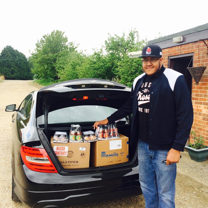 Peters with his products