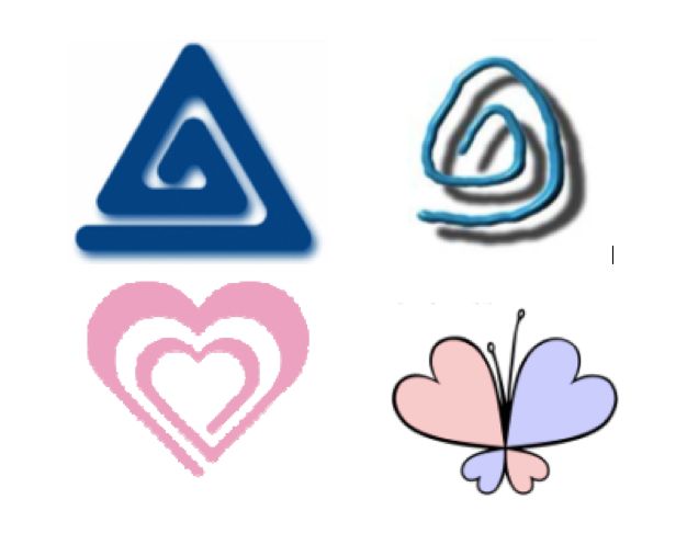 The two blue triangle figures at the top reportedly symbolize sexual relations between an adult and a minor boy. The heart symbol, bottom left, is said to represent relations between an adult and minor girl, while the butterfly is said to represent relations with minors of both sexes.