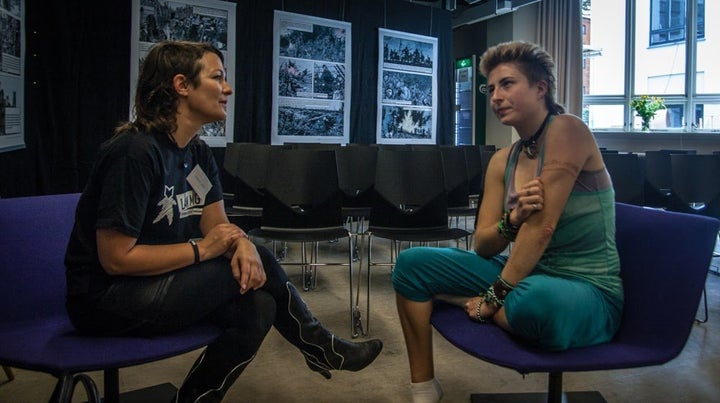 A Human Book conversation at Copenhagen Central Library.