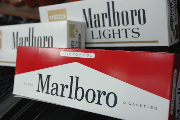 Cartons of Marlboro cigarettes are seen on a counter in a New York-area store in this 2005 Getty file photo.